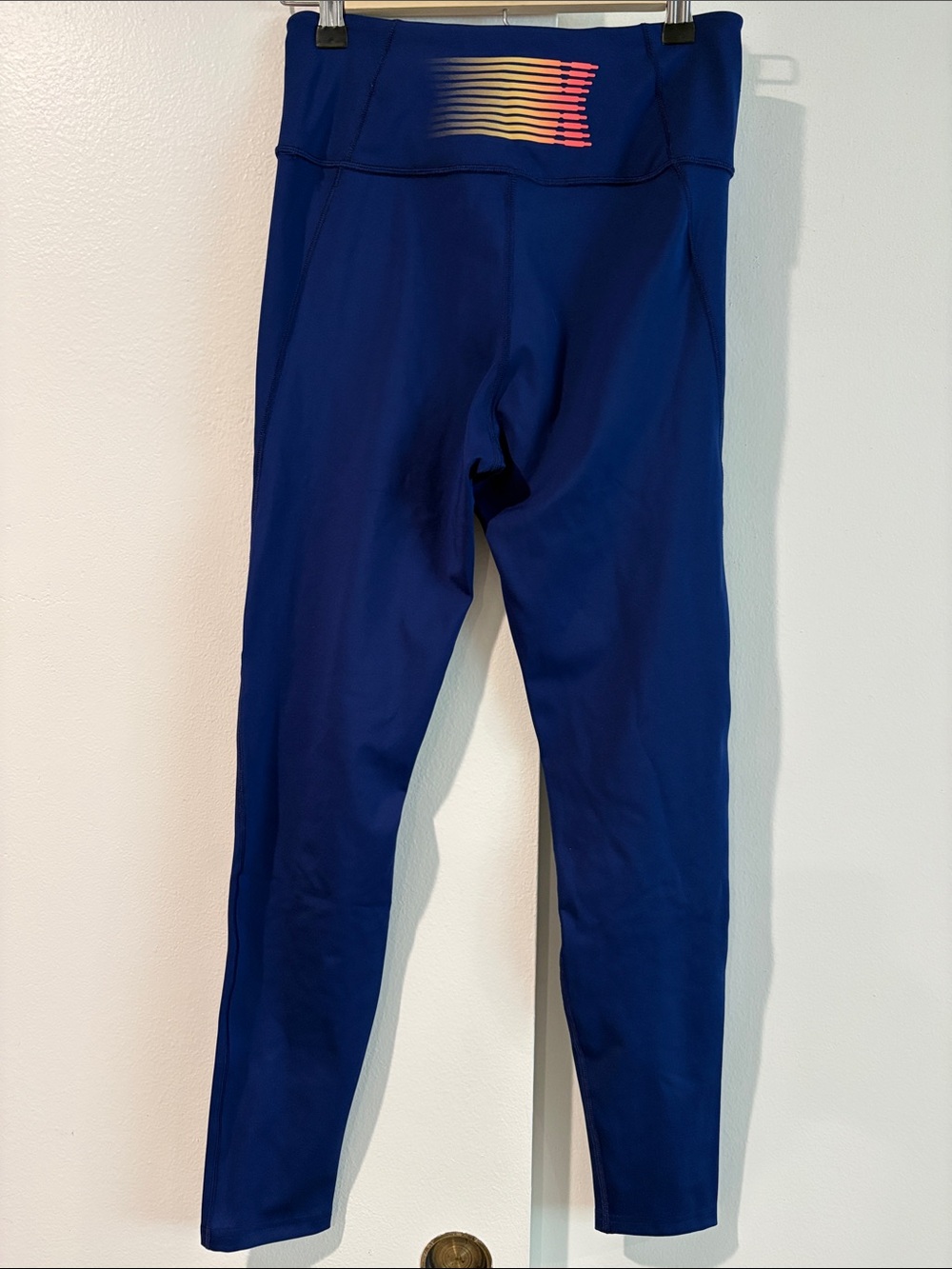 Savage X Fenty Navy Leggings with Pink-to-Yellow Ombre Detail